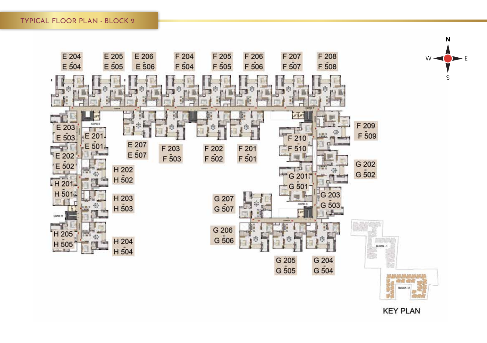 Casagrand Palm Springs - Typical Floor Plan - Block 2
